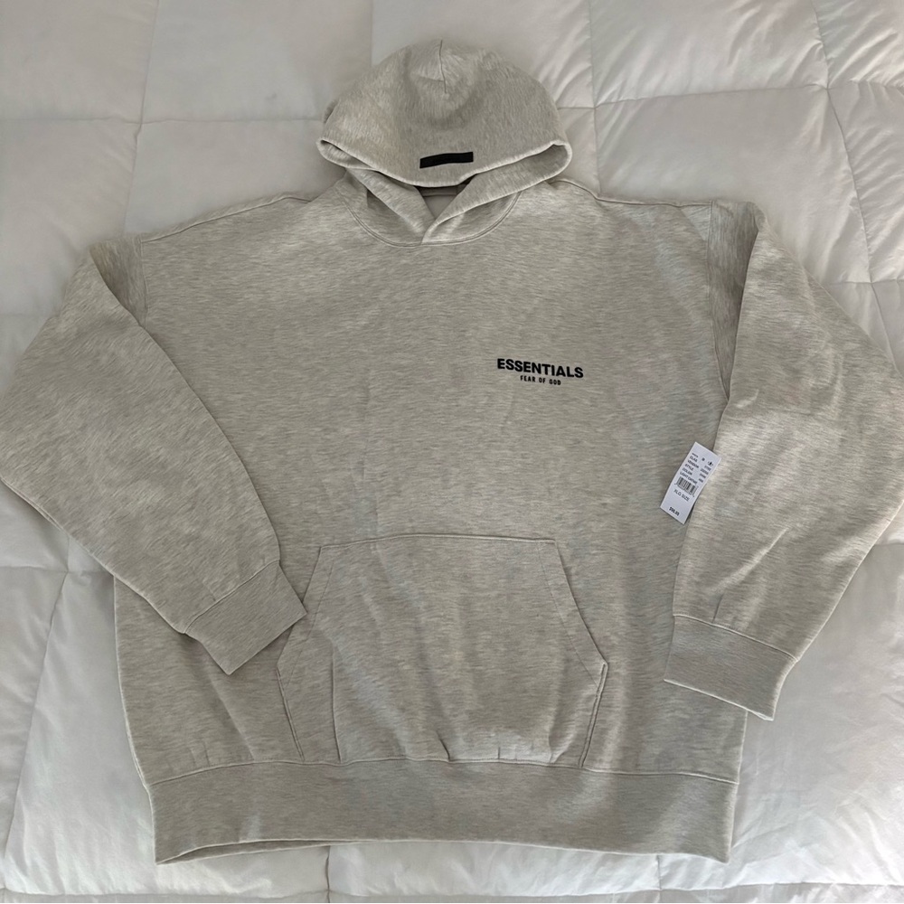 Fear of God Essentials Light Gray Hoodie Size XL- Brand New with tags